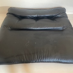 【多少の使用感あり】「黒リクライニングソファー」の画像