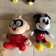 ディズニー　プーさん　ミッキー　ミニー　ダッフィー　ジャックジャック　ぬいぐるみの画像