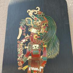 メキシコ　ウェウェコヨトル／マヤ　七宝壁掛けオブジェ／ウォールプラーク
36cm × 20cm
の画像