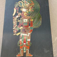 メキシコ　ウェウェコヨトル／マヤ　七宝壁掛けオブジェ／ウォールプラーク
36cm × 20cm
の画像