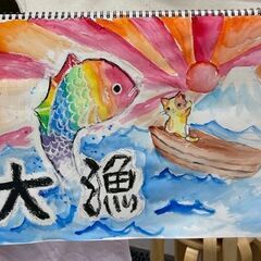【アトリエべる大井町教室】🍉ゆらゆらキラキラ🤩泳いでいる金魚を作ろう❣️🐟の画像