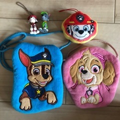 パウパトロール　キーホルダー　ポシェット　マスコット　マーシャル　チェイス　スカイ　ロッキーの画像
