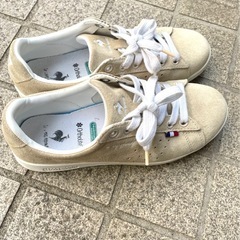 le coq sportifベージュ スニーカー　23.0の画像