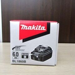 未使用 makita 純正 リチウムイオンバッテリ BL1860B 18V 6.0Ah 残容量表示付き 雪マーク A-60464 マキタ 苫小牧西店の画像