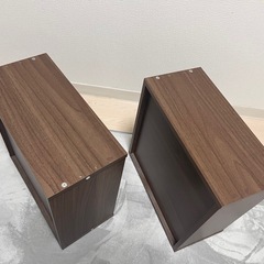 【薄型タイプ】2個セット　カラーボックス ウォールナットの画像