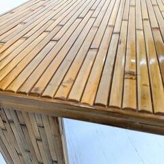 [福岡支店]　梅里竹芸　バンブーデスク　キャスター付き　竹製家具　机　ハンドメイド　工芸　宮崎　国産　の画像