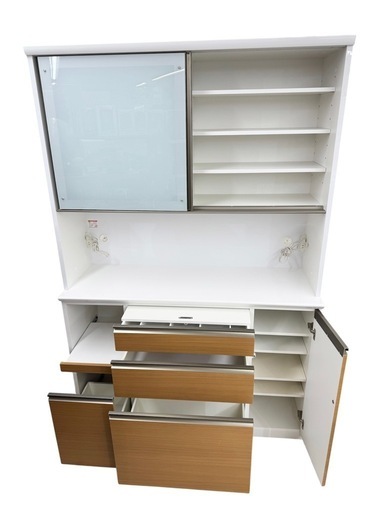 【✨美品✨】食器棚　幅140　松田家具　マルチェEXレンジ　キッチンボード　キッチンカウンター　レンジ台　キッチン台　朝霞市　リサイク