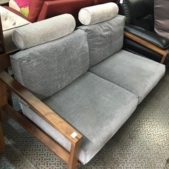 ジャングルジャングル貝塚店　2人掛けソファ　ソファー　木製フレー...