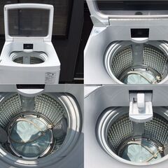 【美品・良品/動作確認済み】　AQUA/アクア　12㎏ 全自動洗濯機　AQW-GVX120J　液体洗剤・柔軟剤自動投入/らくらくSONIC（超音波洗浄機）の画像