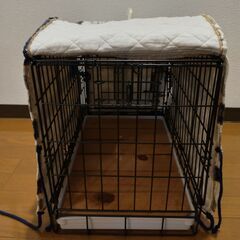 ペット用折畳み式スチールケージ（キャリータイプ・美品）の画像