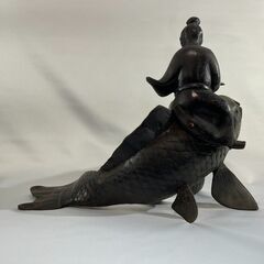 置物　鯉仙人　香炉　工芸品の画像