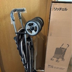 🐶お値下げ　13000円程で購入　新品未使用　希少　リッチェル　ペットカート　ブラック の画像