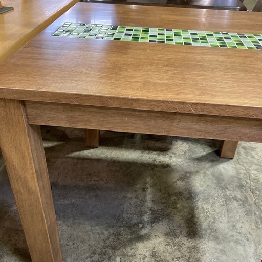 大川家具　テスタ　カラフルガラスタイル　ダイニングテーブル