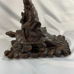 亀寿老人　置物　古美術の画像