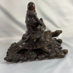 亀寿老人　置物　古美術の画像