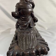 亀寿老人　置物　古美術の画像