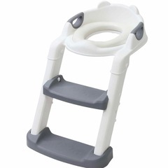 ステップ式トイレトレーナー（白とグレー）の画像