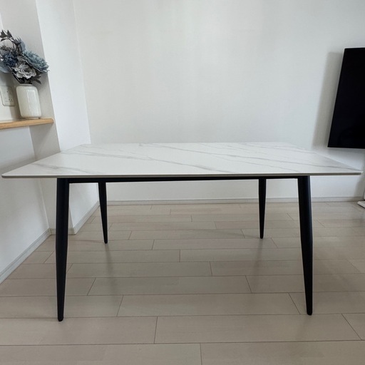 セラミックダイニングテーブル　140 大理石　ホワイト