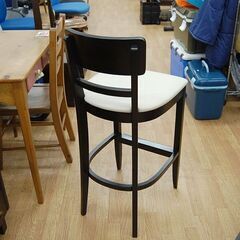木製 カウンターチェア 幅43×奥46×高96cm ブラック ハイチェア 椅子 シス いす 札幌市 清田区 平岡の画像