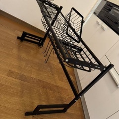 水切りラック シンク上 伸縮 ステンレス 