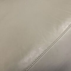 ニトリ 本革片電動ソファ クローナ 3人掛け ハイバック リクライニング ライトグレー リビング インテリア 中古家具 店頭引取歓迎 R9779の画像