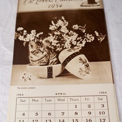 イギリス ヴィンテージ CAT LOVERS CALENDAR 1954年物の画像