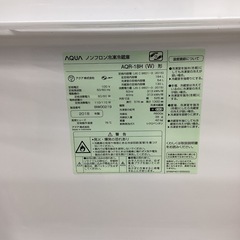 【取りに来られる方限定！！】AQUA 2018年製 2ドア冷蔵庫の画像