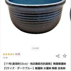 睡蓮鉢　2鉢（11号と14号）の画像