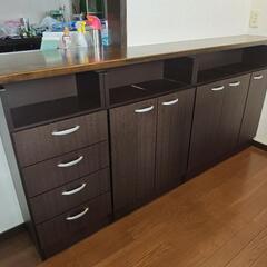 美品　カウンター下　収納　キャビネット