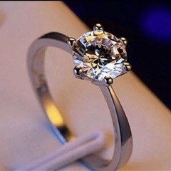ジルコニアキュービック　シルバーリング　2ct