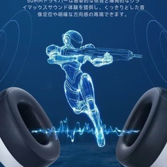 新品　ゲーミングヘッドセット ps5 pc xbox対応 ワイヤレス ヘッドホン 白の画像