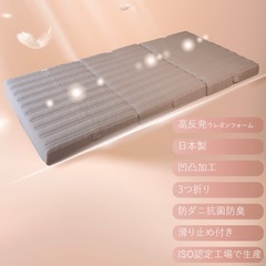 三つ折りマットレス+除湿シートセットの画像