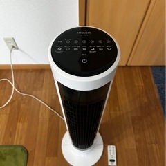極美品◆日立 スリムファン DCモーター 縦型扇風機 リモコン付き HITACHI 縦型扇風機スリムファン DCモーター リモコン付き