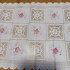 未使用ビニールテーブルセンター、クロスの画像