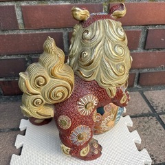 玉乗り獅子　玉獅子　九谷焼？の画像