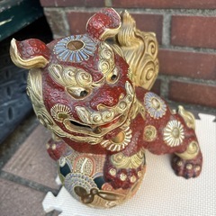 玉乗り獅子　玉獅子　九谷焼？の画像