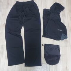 【美品 値引き】ワークマン INAREM（イナレム）ストレッチレインスーツ 上下セット収納袋付きの画像