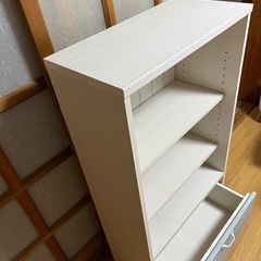 【廃盤】ニトリ　フリーラック　マリーナ　ホワイトウォッシュ　水色　NITORIの画像
