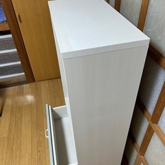 【廃盤】ニトリ　フリーラック　マリーナ　ホワイトウォッシュ　水色　NITORIの画像