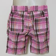 【中古】130cm 男の子 チェック柄 ハーフパンツの画像