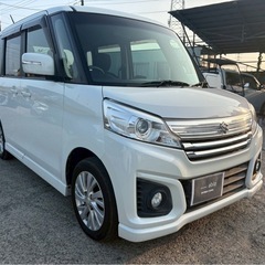 【支払総額19.8万円】h28年式スペーシアカスタム後期型 車検令和9年7月機関良好 内外装良好 パワスラ S-eneチャージ かっこいいハイトワゴン♩の画像