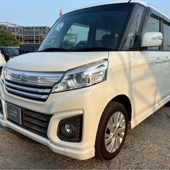 【支払総額19.8万円】h28年式スペーシアカスタム後期型 車検令和9年7月機関良好 内外装良好 パワスラ S-eneチャージ かっこいいハイトワゴン♩の画像
