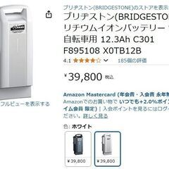 【新品未使用】ブリジストン 電動アシスト自転車 バッテリー  C301 X2P P6226 (X0T-12)の画像