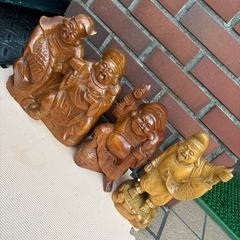 木製七福神の4点セットの画像