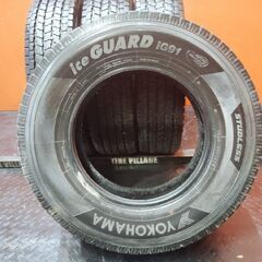 YOKOHAMA ice GUARD iG91 195/80R15 107/105L LT 15インチ スタッドレス 4本 22年製 バリ溝 ハイエース キャラバン等　(KTM447)の画像