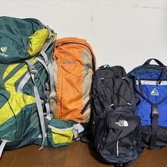 登山バックパック　4セットの画像