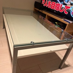 ニトリ　ガラス天板　ローテーブル