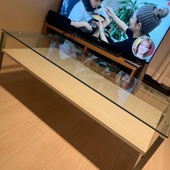 ニトリ　ガラス天板　ローテーブルの画像