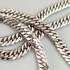 Pt850 造幣局6面ダブル 喜平ネックレス 約28ｇ 45.5㎝ 24万円の画像