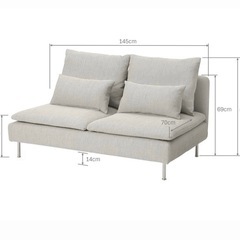 【8月中旬まで】IKEA　ソーデルハムンコンパクトソファの画像